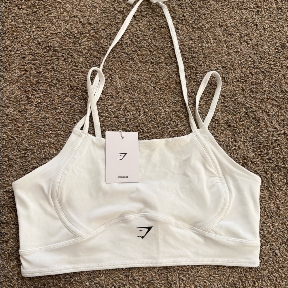 NWT Gymshark White Strappy Sports Bra